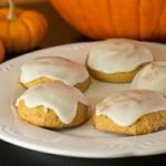 Iced pumpkin cookies