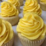 Key Lime Cupcake with Mango Frosting