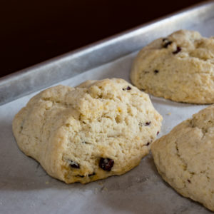 Scones with dried cranberries